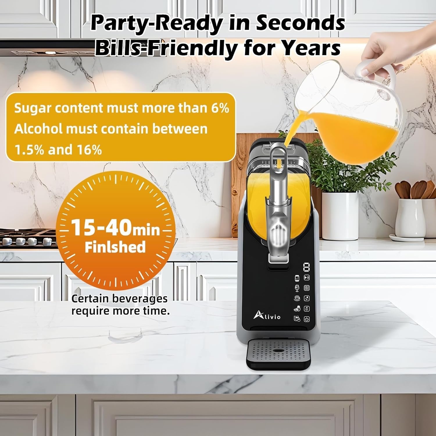 Frozen Drink Slush Machine 2L Cocktail Smoothie Iced Coffee Maker