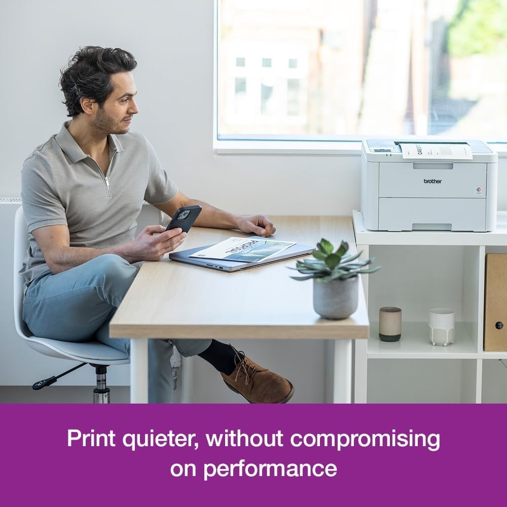 Wireless Colour Laser Printer A4 USB 2.0 Duplex Grey Home Office