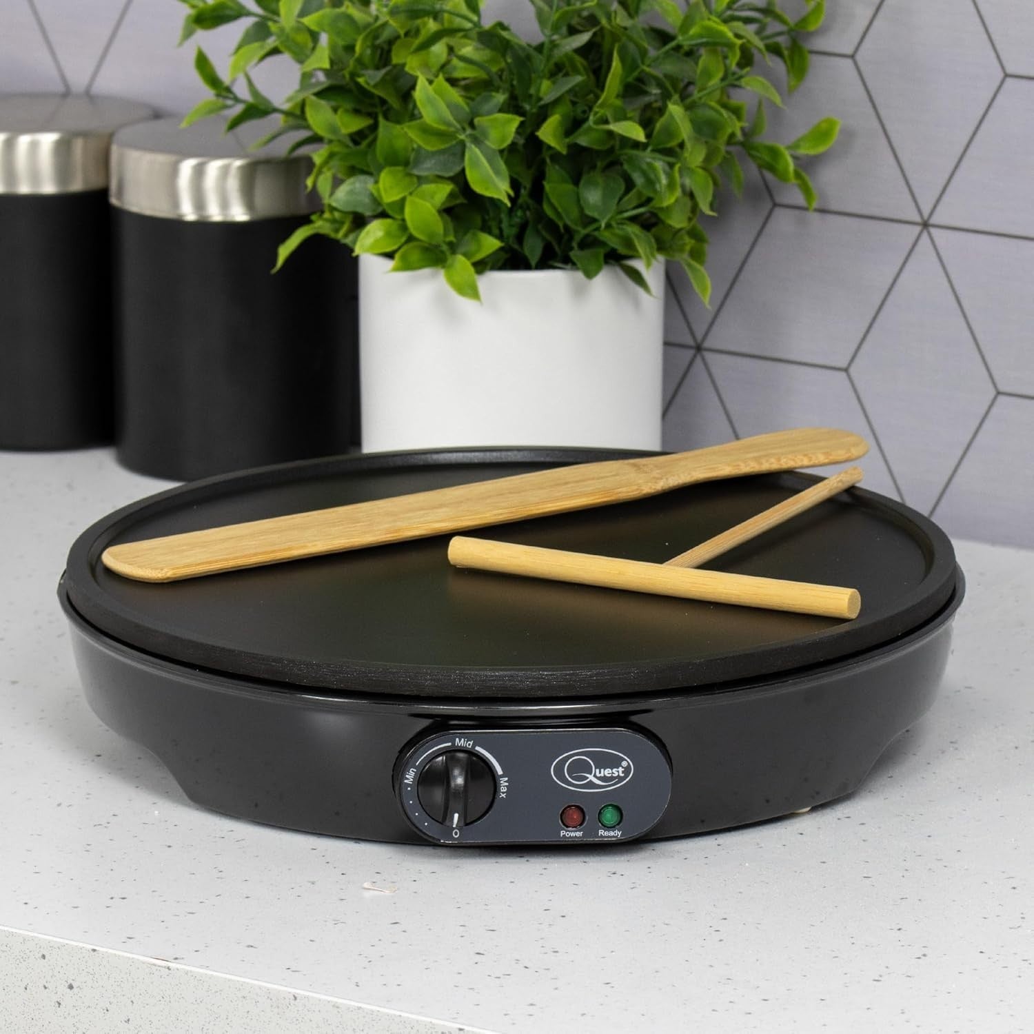 12" Electric Pancake & Crepe Maker 1000W Non-Stick with Tools