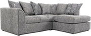 L Shaped Corner Sofa Light Grey 4 Seater Comfy Scatterback Modern Couch