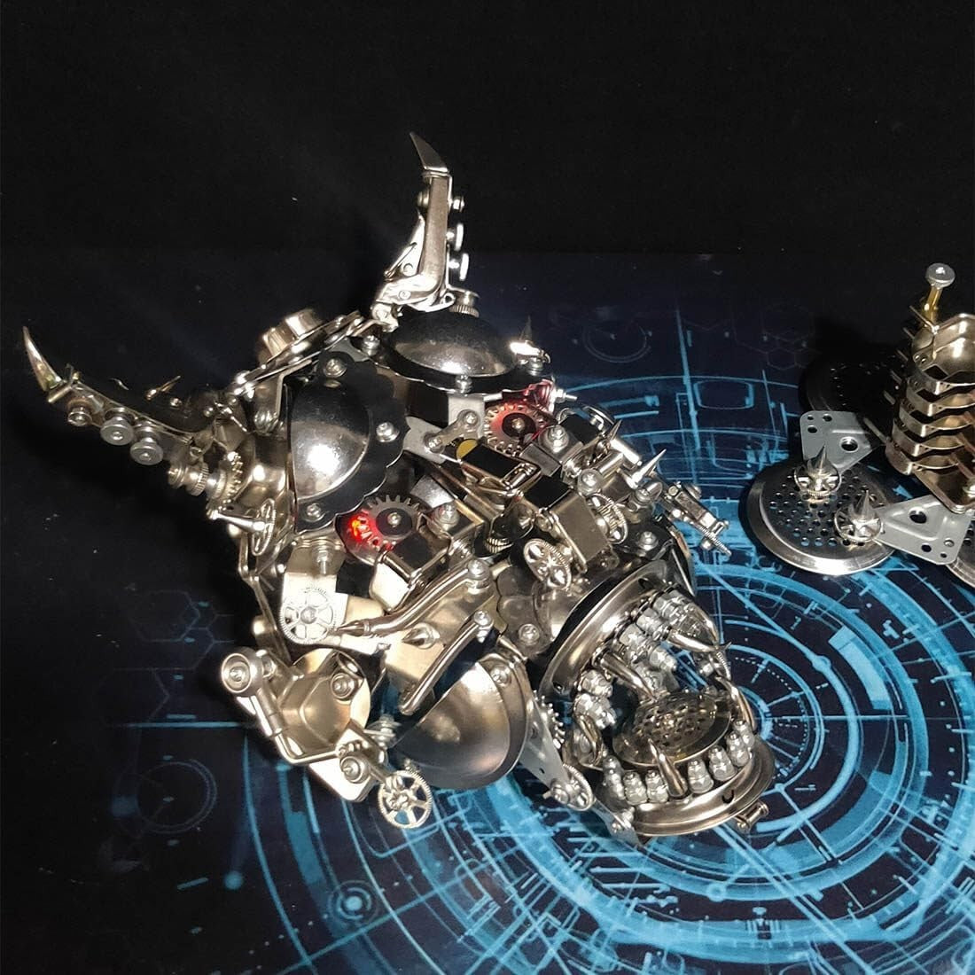 3D Metal Hannya Mask Puzzle 950PCS Steampunk DIY Wall Art Decor