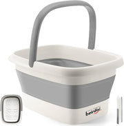 Collapsible Foot Bath Basin with Massage Rollers Foldable Soak Tub
