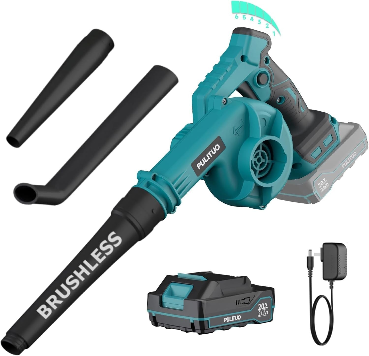 Cordless Leaf Blower Brushless 242km/h 6 Speed Lightweight Garden Cleaner