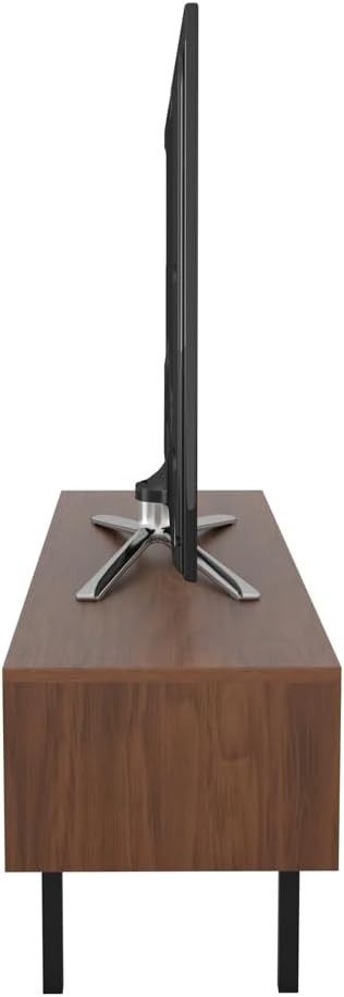 Walnut Marble TV Stand Cabinet for 65" TV Storage Cable Tidy Modern