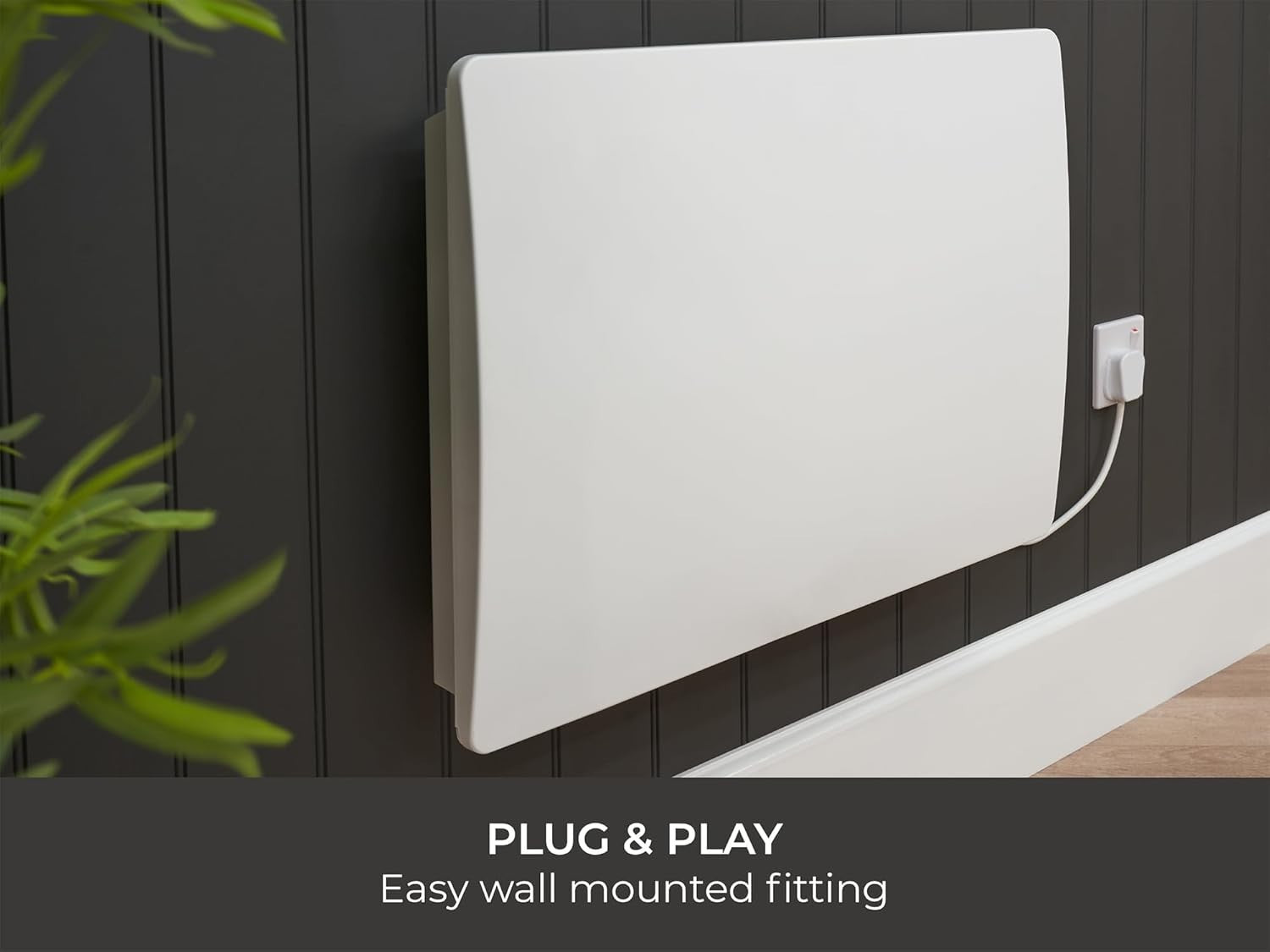 2000W Ceramic Core Electric Radiator Wall-Mounted LCD Timer Heater
