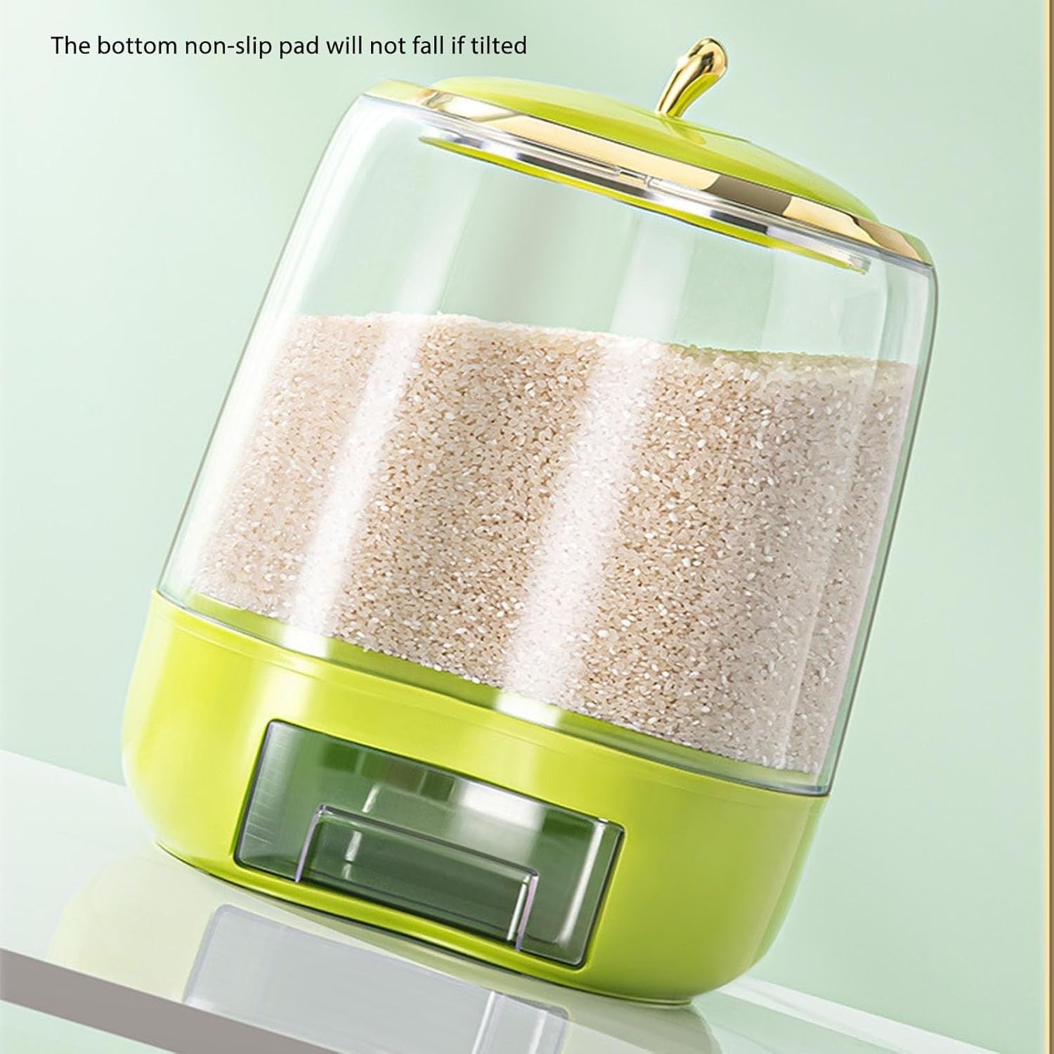 10KG Airtight Rice Storage Compartment Transparent Grain Container