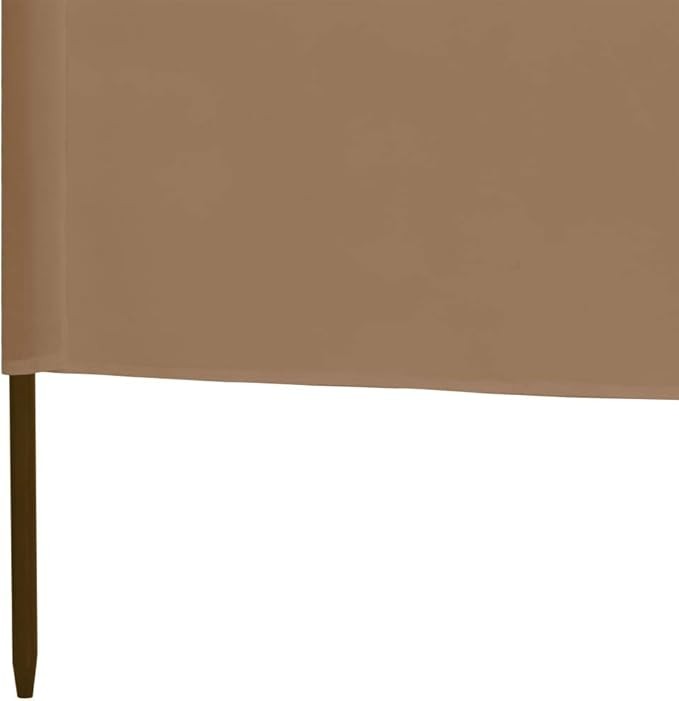 Taupe 3-Panel Wind Screen 400x120cm Outdoor Garden Privacy Divider Shelter