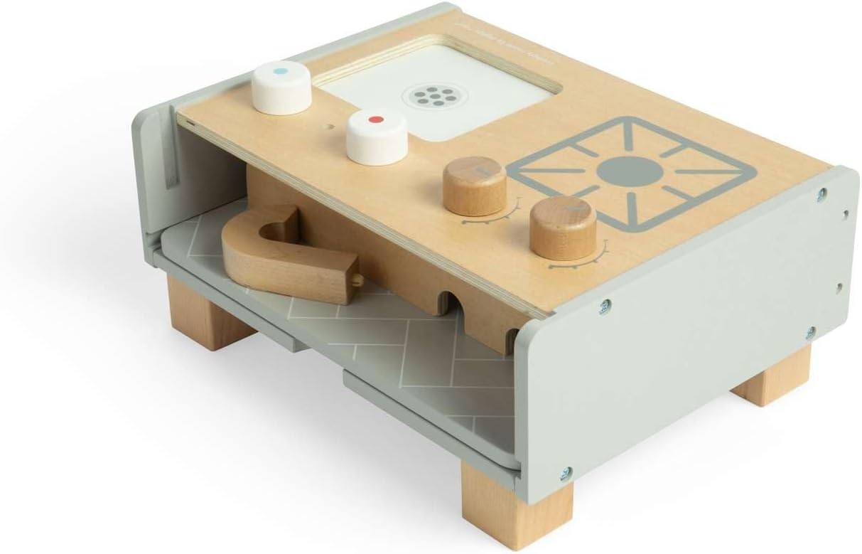 Wooden Tabletop Kids Play Kitchen Mini Pretend Cooking Toy Set