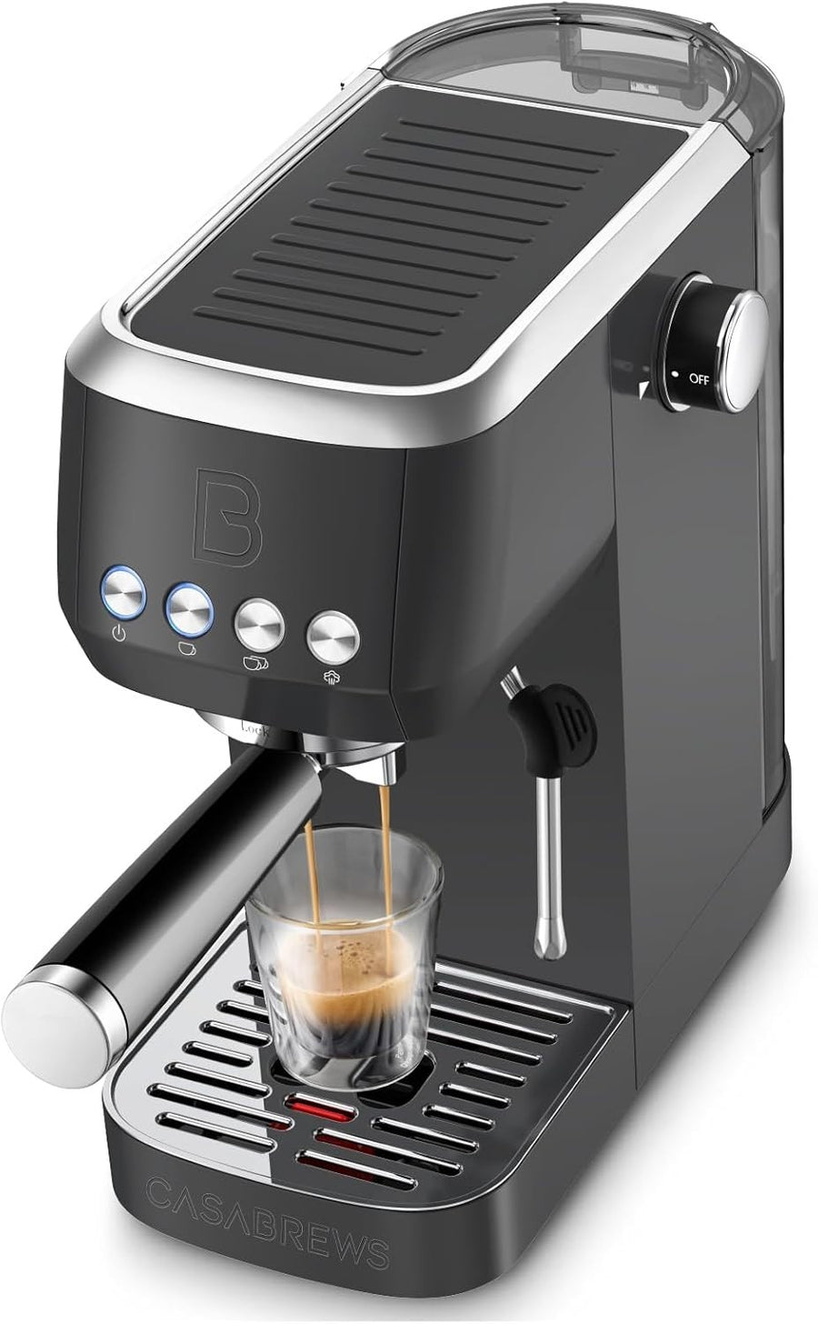 20 Bar Espresso Coffee Machine With Milk Frother, 1.3L Tank, Compact