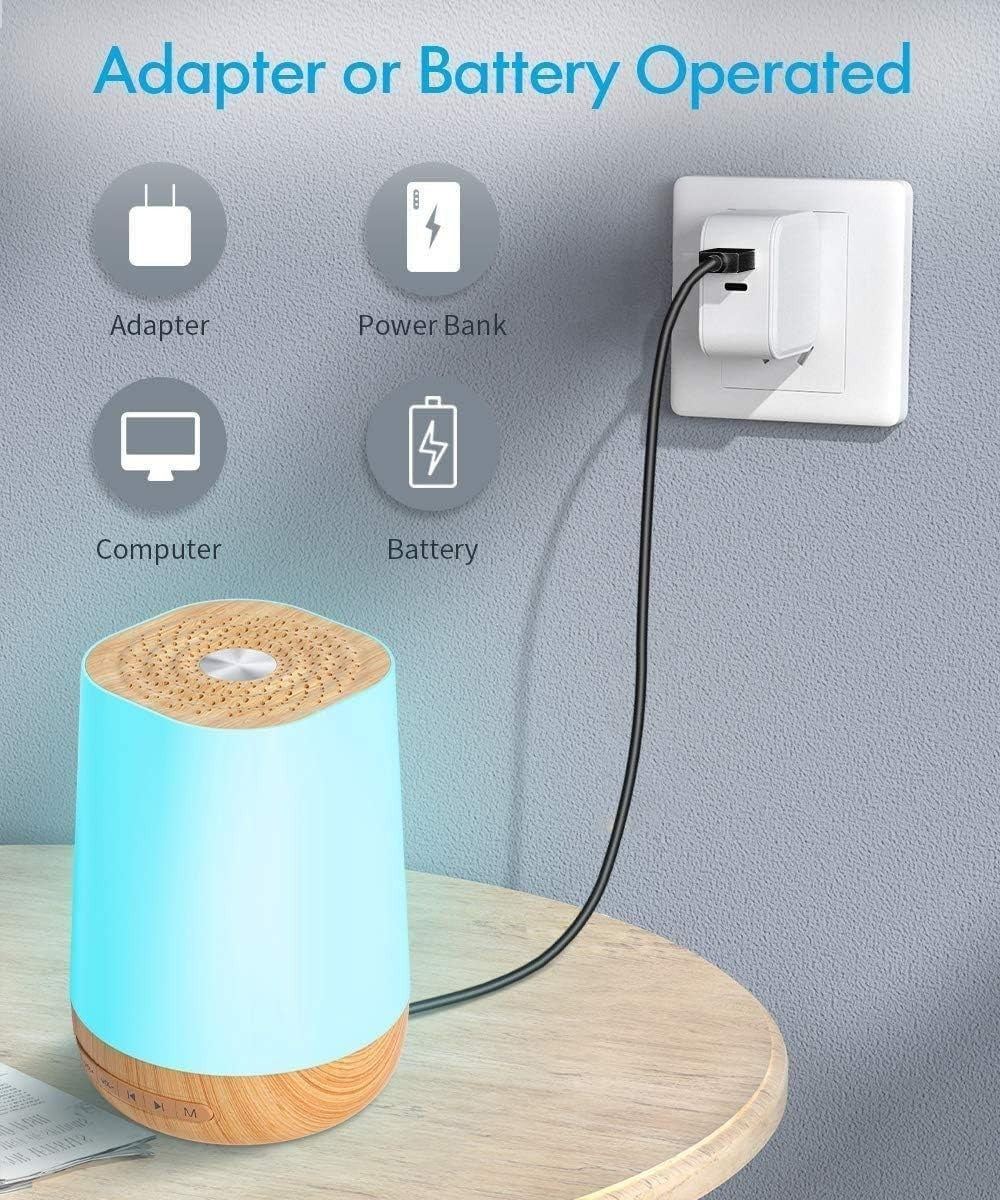 White Noise Machine with 28 Soothing Sounds & 8 LED Night Light