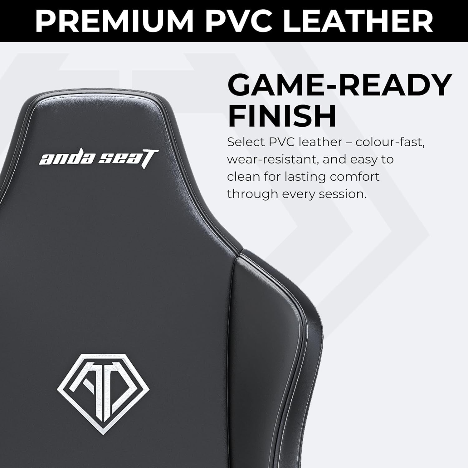Large Ergonomic Gaming Chair Reclining Heavy Duty PVC Black