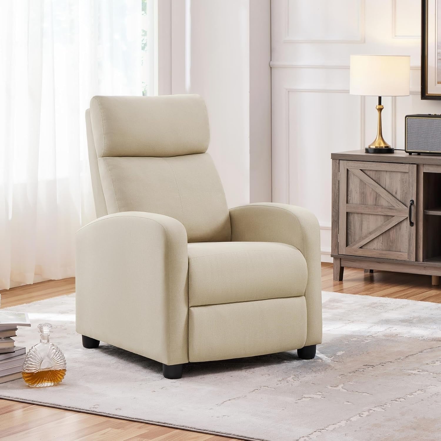 Recliner Sofa Chair Fabric Adjustable Lounge Seat Home Cinema Armchair