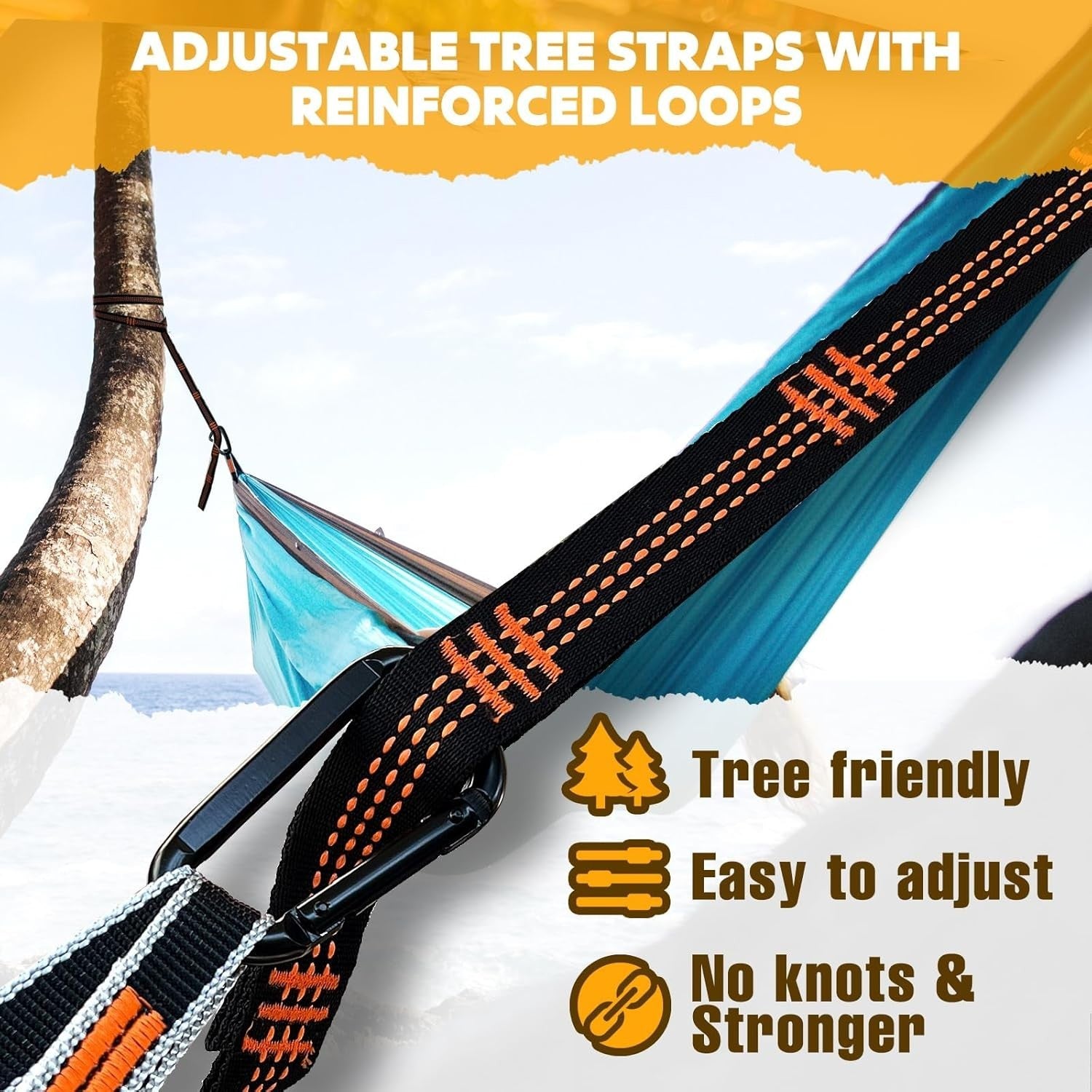 Ultra-Light Camping Hammock 300kg Load, Breathable Nylon, Portable Travel