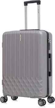 24 Inch Medium Hard Shell Suitcase ABS Lightweight 4 Spinner Wheels 66L