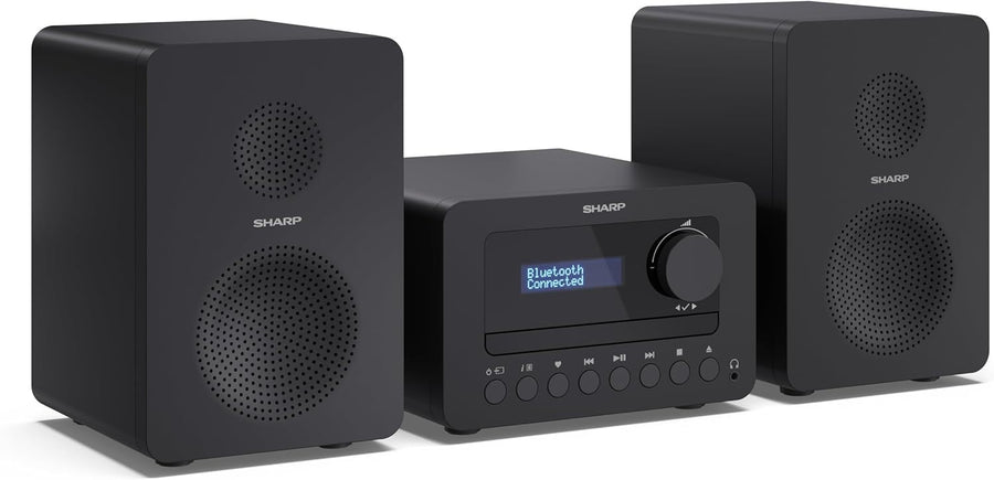 40W Bluetooth Hi-Fi Stereo System CD Player FM Radio USB AUX Remote Control
