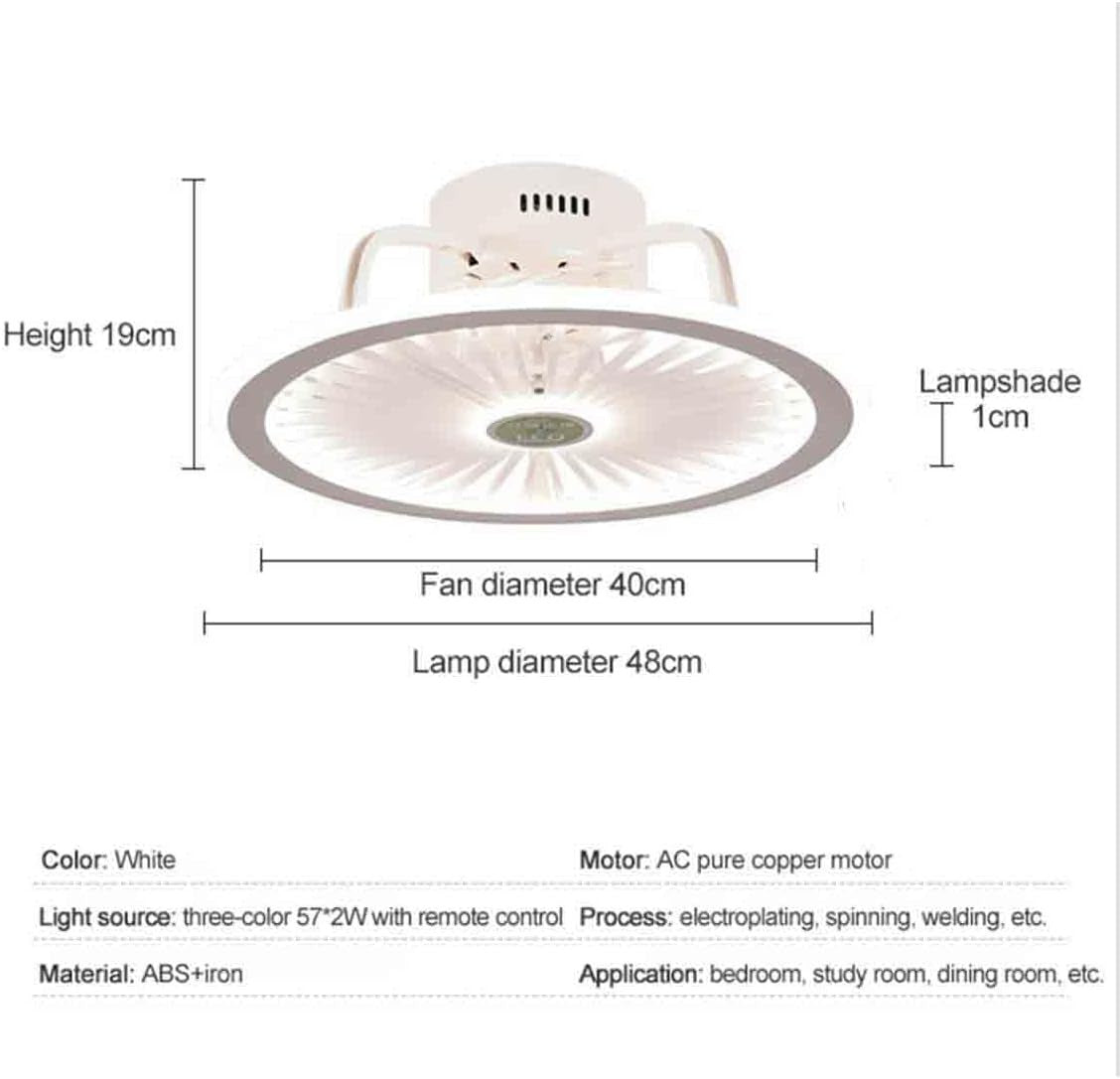 JUSTSWAG KZAN 40cm LED Ceiling Fan Light, 6-Speed, Dimmable, APP & Remote