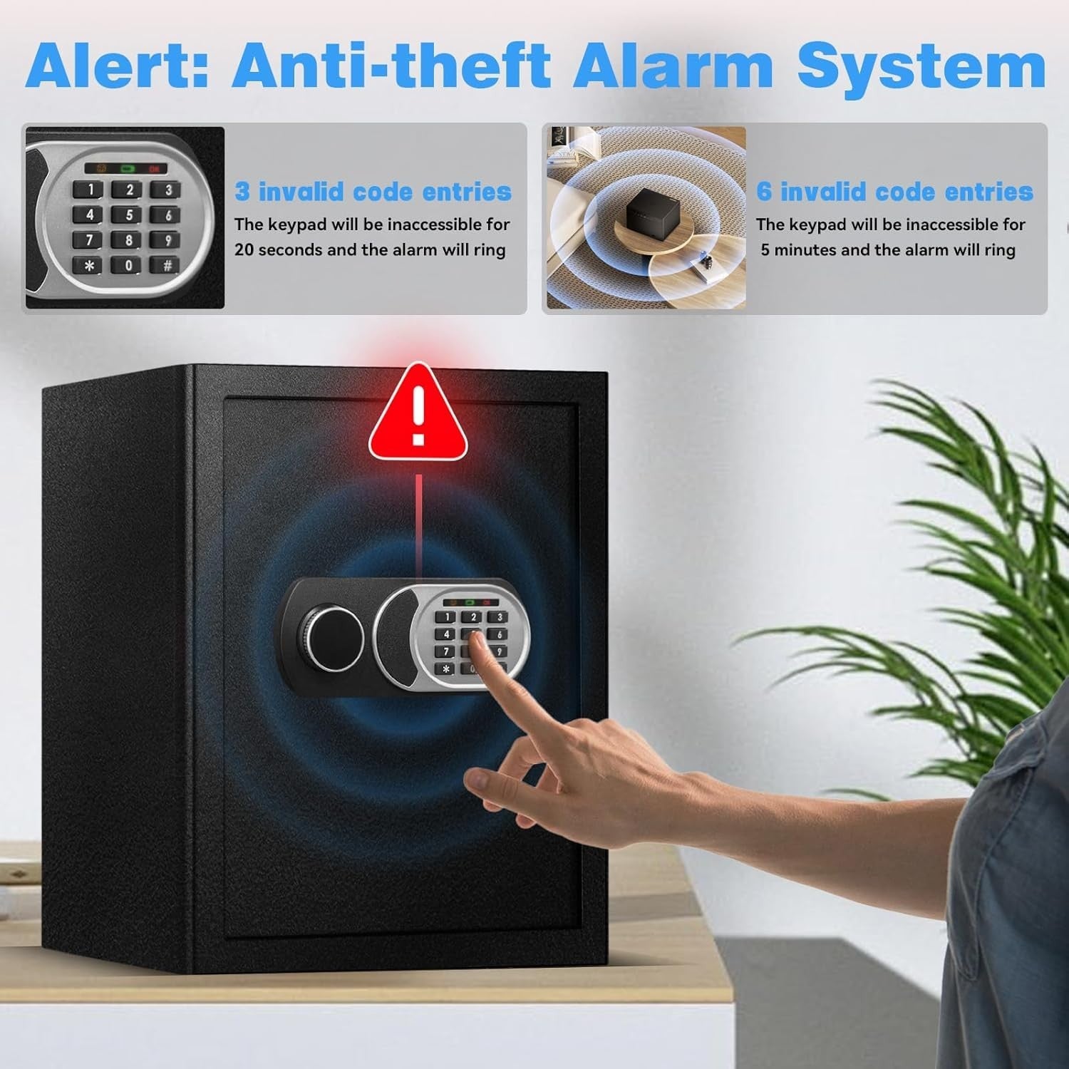 50L Fireproof Safe Box Digital Keypad Cash Document Home Security