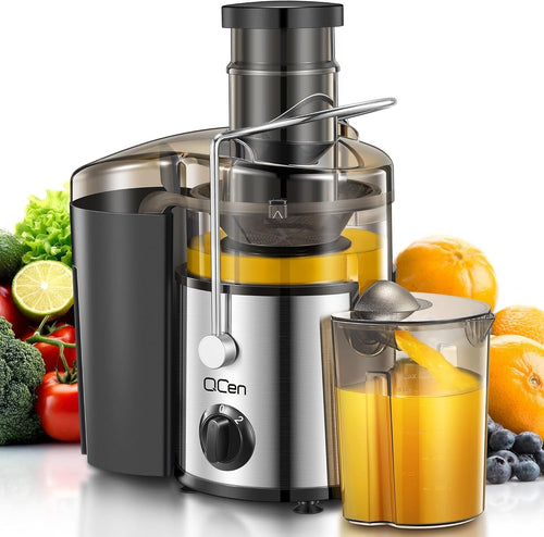 500W Centrifugal Juicer 3in Wide Mouth Dual Speed Stainless Steel