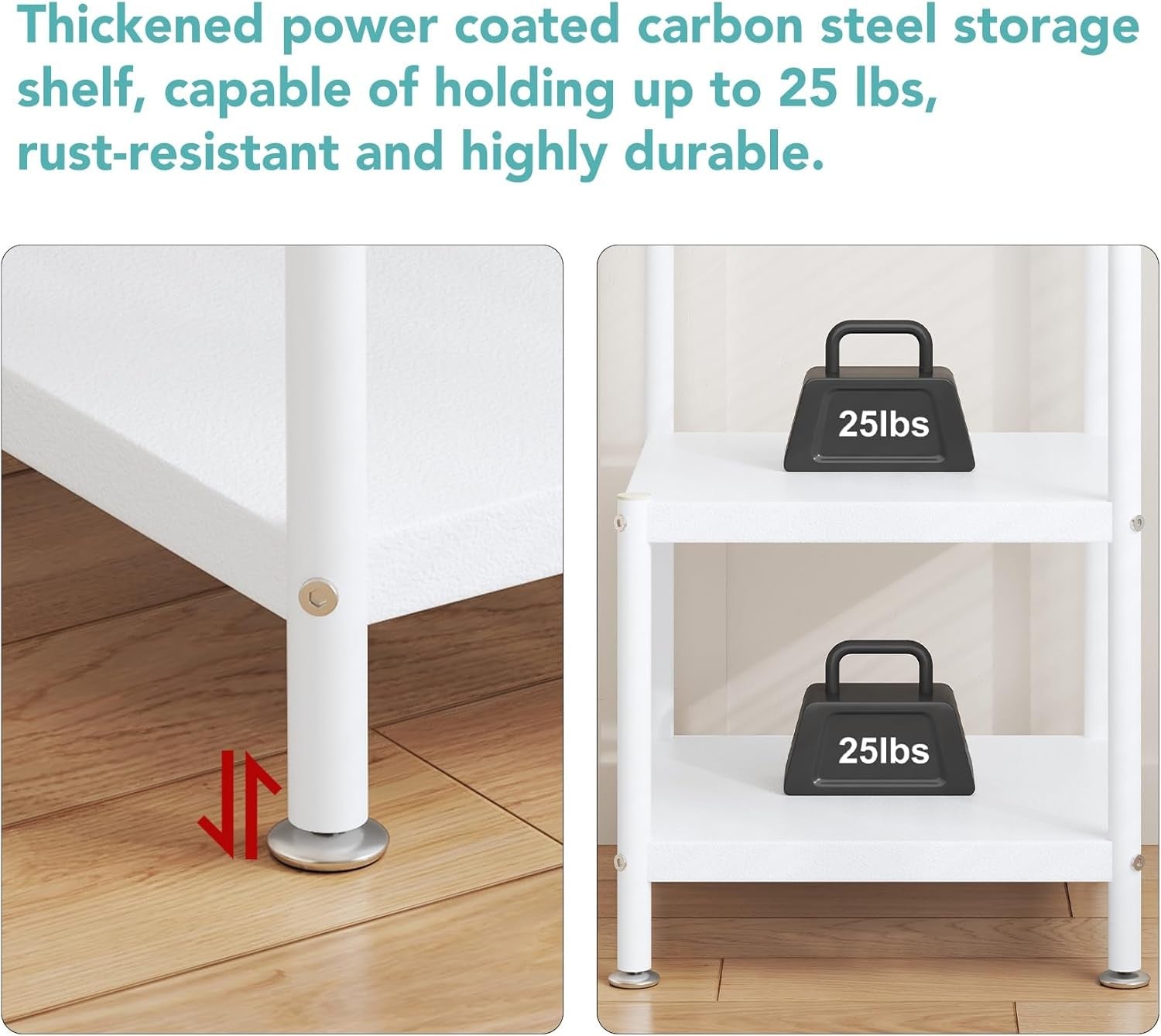 Metal Corner Coat Rack with Shelves | Space Saving Hallway Clothes Stand