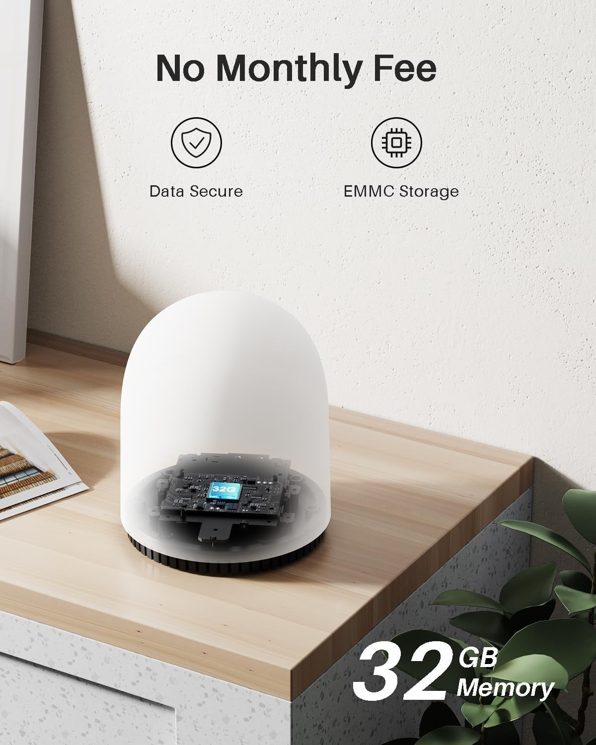 2K Wireless Security Camera System No Monthly Fee 32GB Storage Alexa