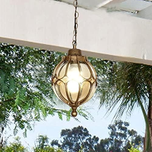 IP65 Retro Black Hanging Lantern Light – Outdoor Waterproof Pendant