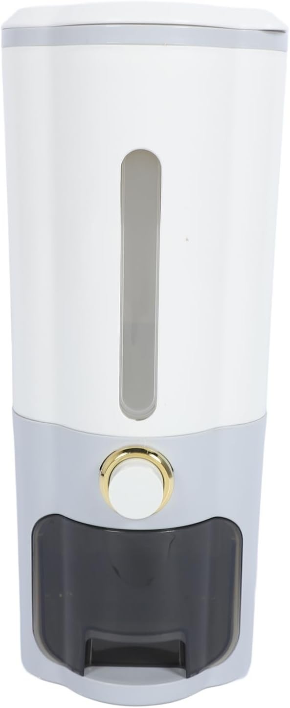 Airtight Rice Dispenser Press Storage Container Grain Bin with Cups