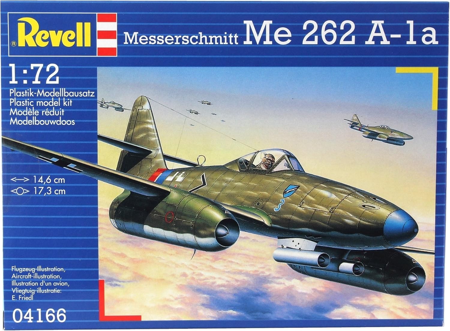1:72 Scale WWII Jet Fighter Model Kit - Unpainted, 56 Pieces, Military Display