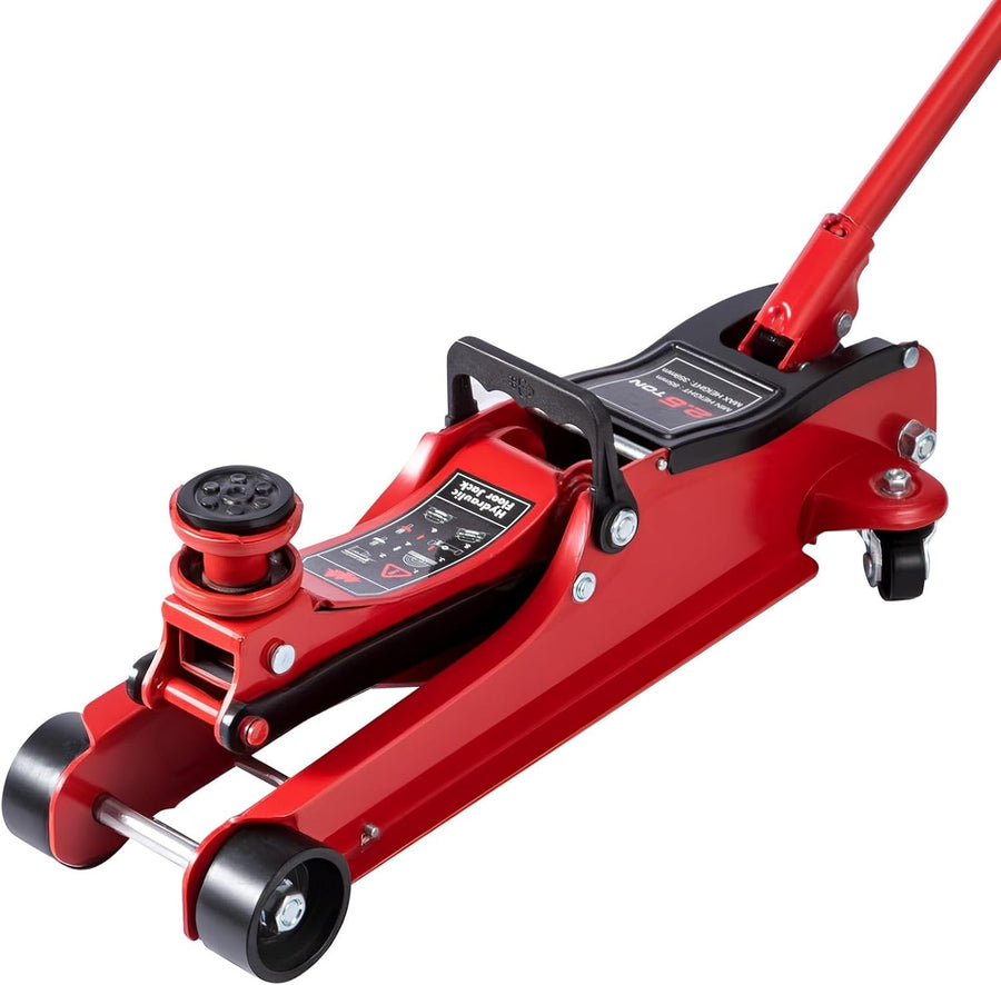 2.5 Ton Low Profile Hydraulic Trolley Jack Heavy Duty Car Lift 85–385mm Red