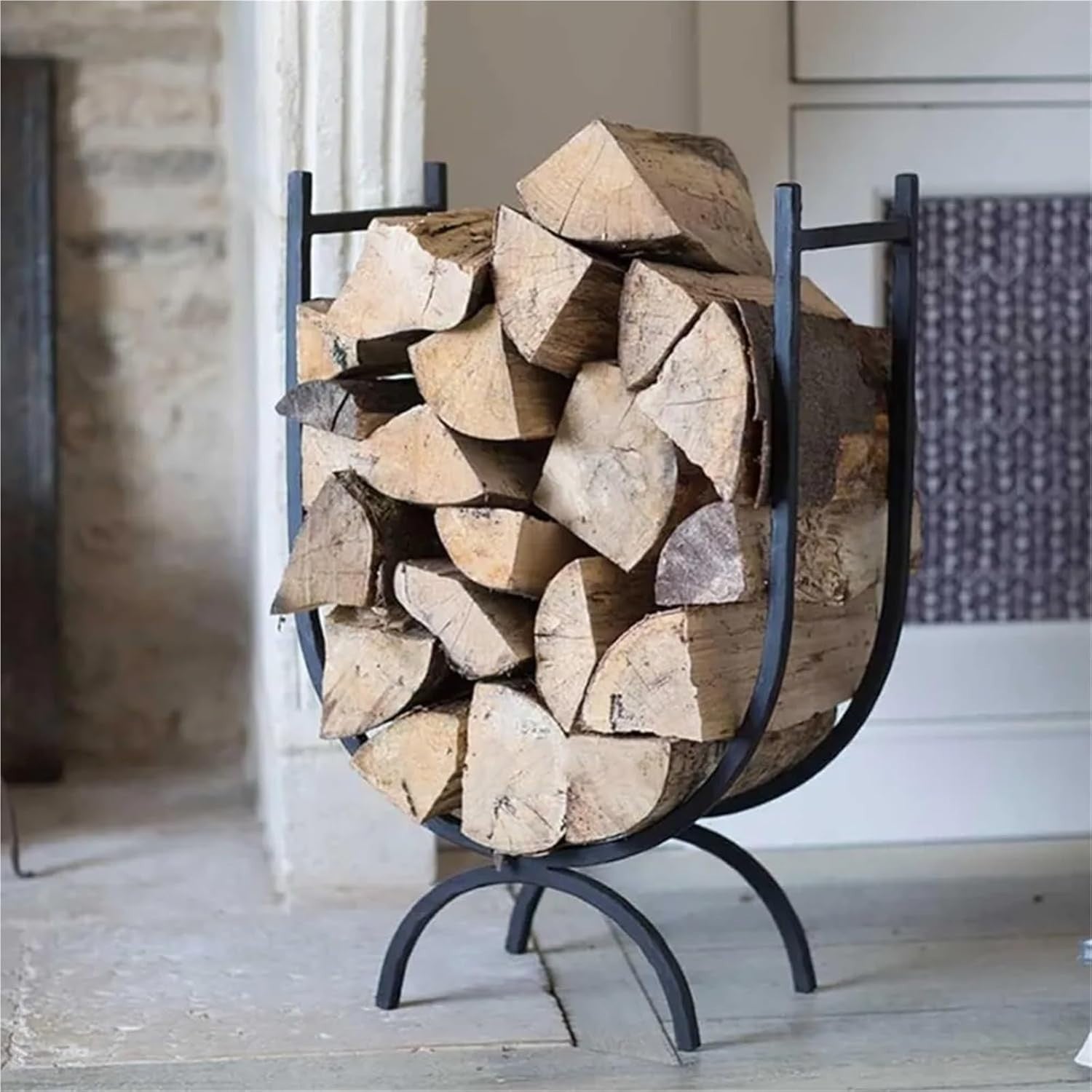 Heavy Duty Indoor Outdoor Firewood Rack - Foldable, Space Saving Log Holder