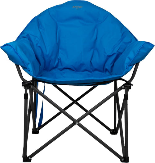 XL Folding Camping Chair Blue 180kg Heavy Duty Padded Seat Beach Garden
