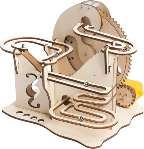 3D Wooden Marble Run Puzzle – Self Assemble, STEM Toy, Logical Build