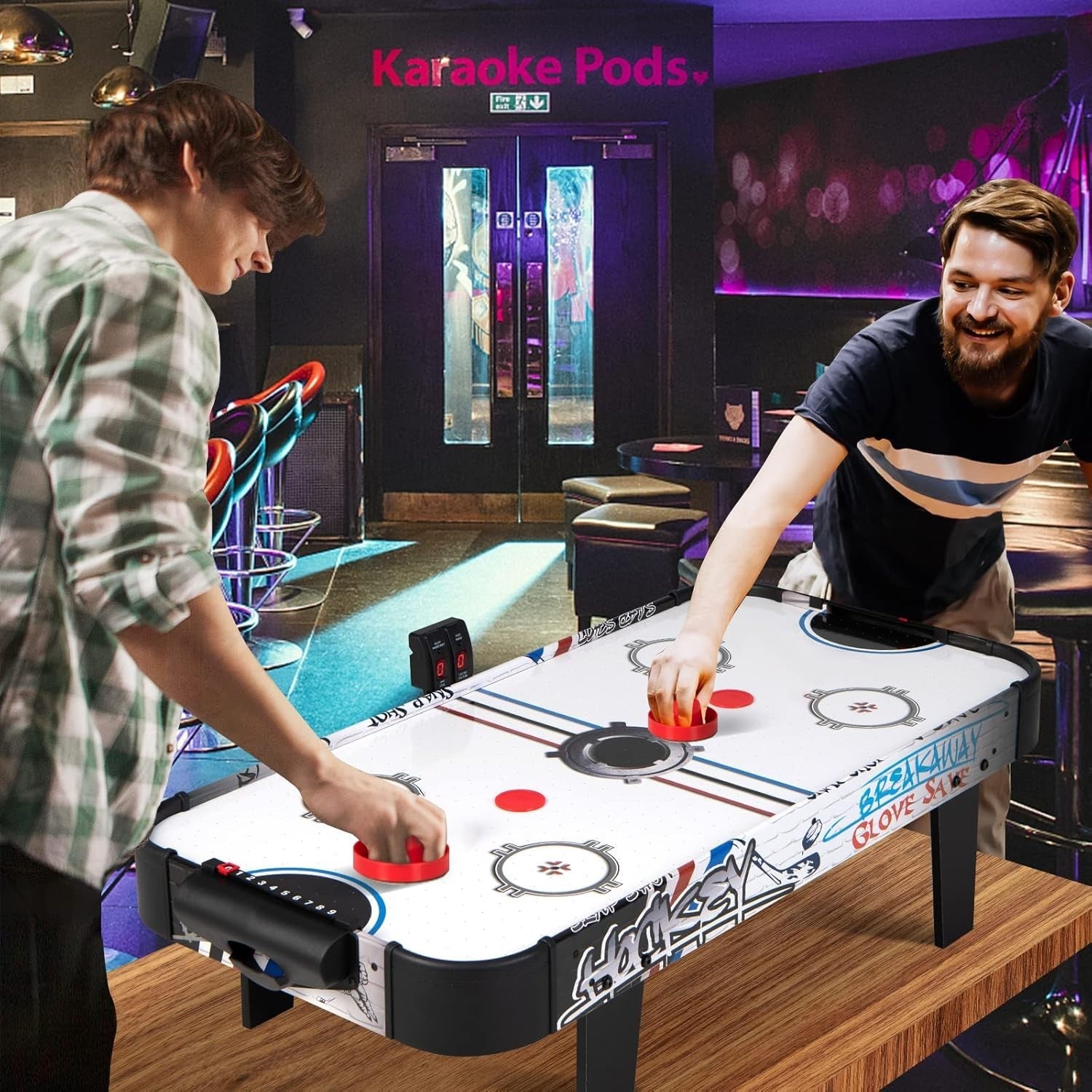 42 Inch Air Hockey Table LED Scoreboard Strong Motor Indoor Arcade Game