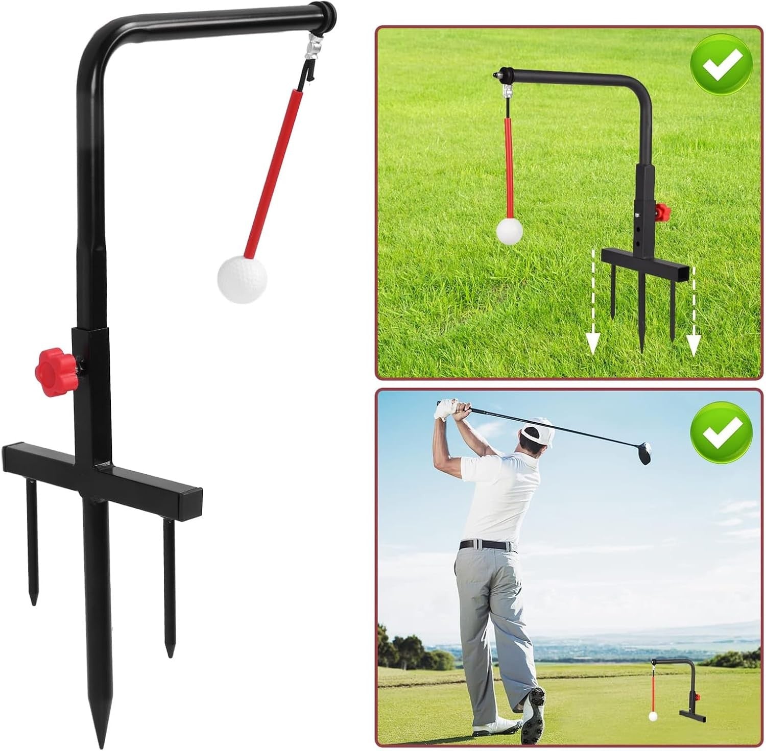 Golf Swing Trainer Indoor Simulator Speed Monitor Alignment Aid