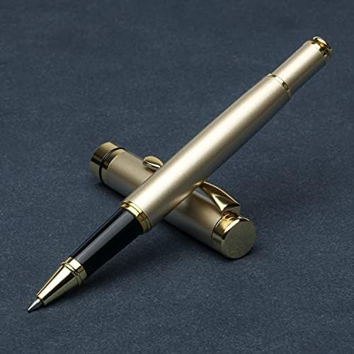 Luxury Gold Ballpoint Pen Executive Gift Box Black Ink Refillable 0.5mm