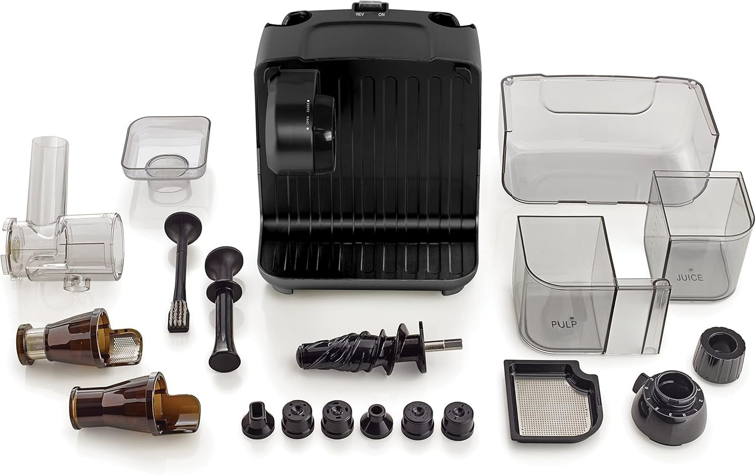 Cold Press Slow Juicer 8-in-1 Nutrition System Auto Reverse Compact