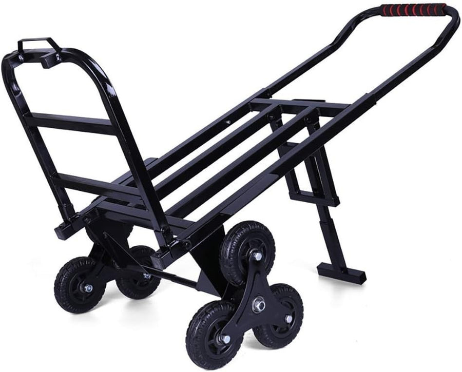 6 Wheel Stair Climbing Trolley 140kg Folding Hand Push Cart