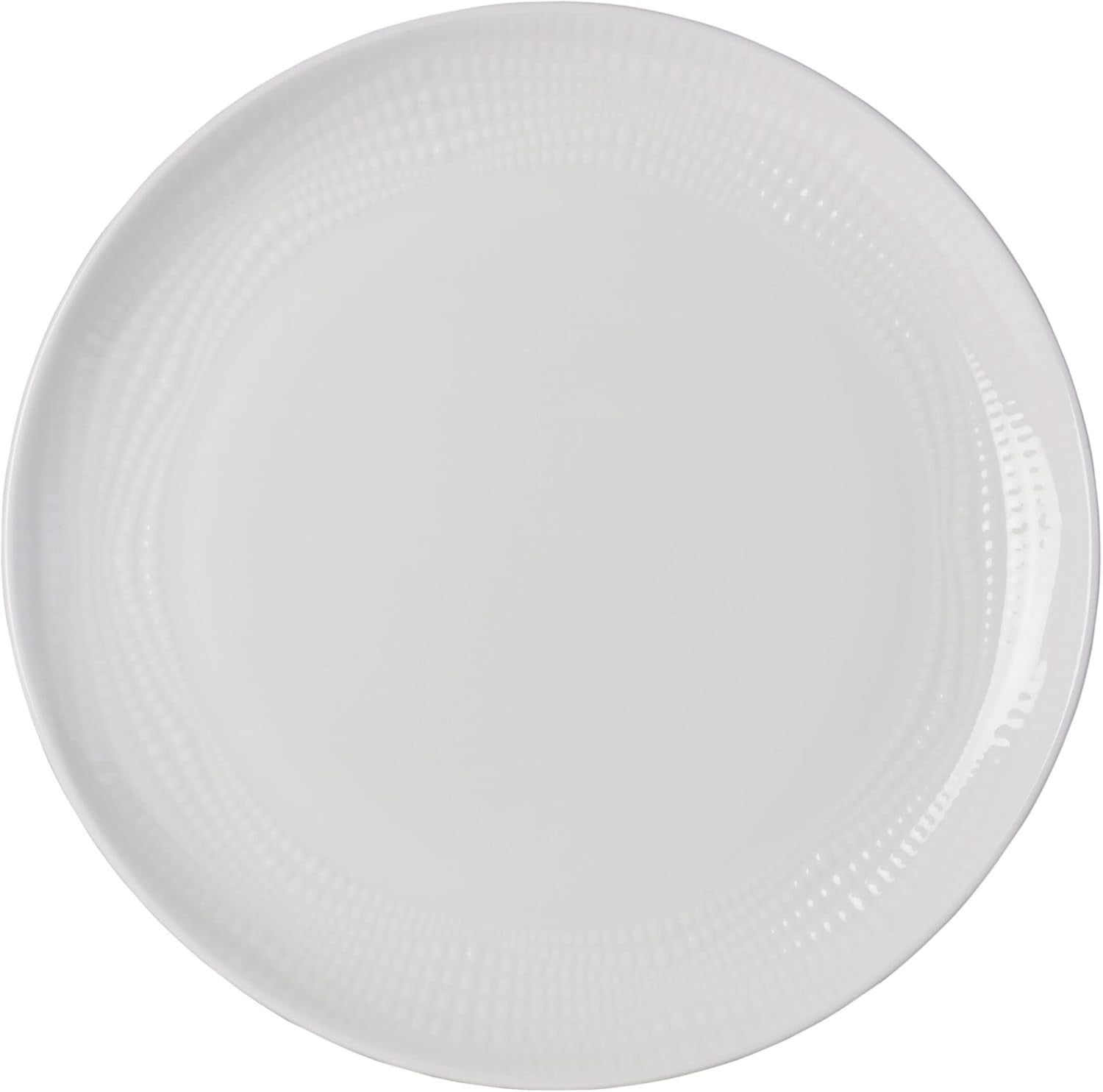 12 Piece Vegan Bone China Dinner Set Chip Resistant Plates Bowls White