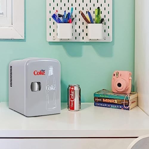 4L Mini Fridge Portable Cooler Warmer Table Top Drinks Skincare Grey