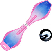 Youth Caster Board Waveboard LED Light Up Shortboard Skateboard