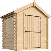 Solid Wood Garden Playhouse for Kids Outdoor Wendy House 19mm Panels