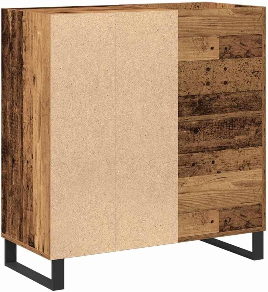 Oak Media Storage Cabinet with Shelves & Metal Legs – 89cm Wide Unit