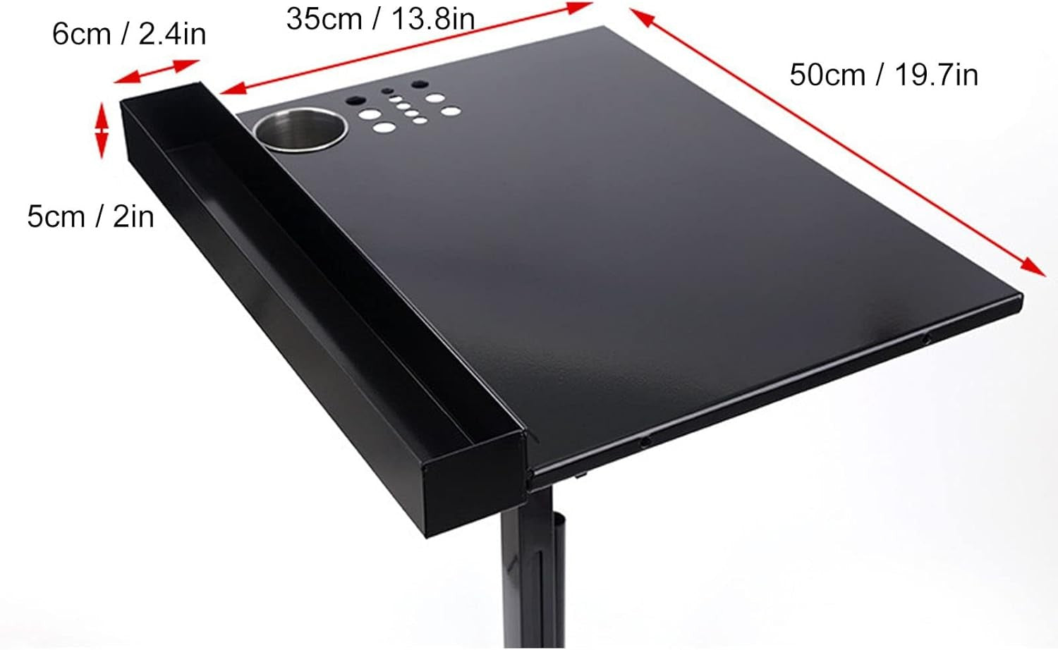 Adjustable Tattoo Workstation Stand Mobile Salon Tool Tray Steel Table
