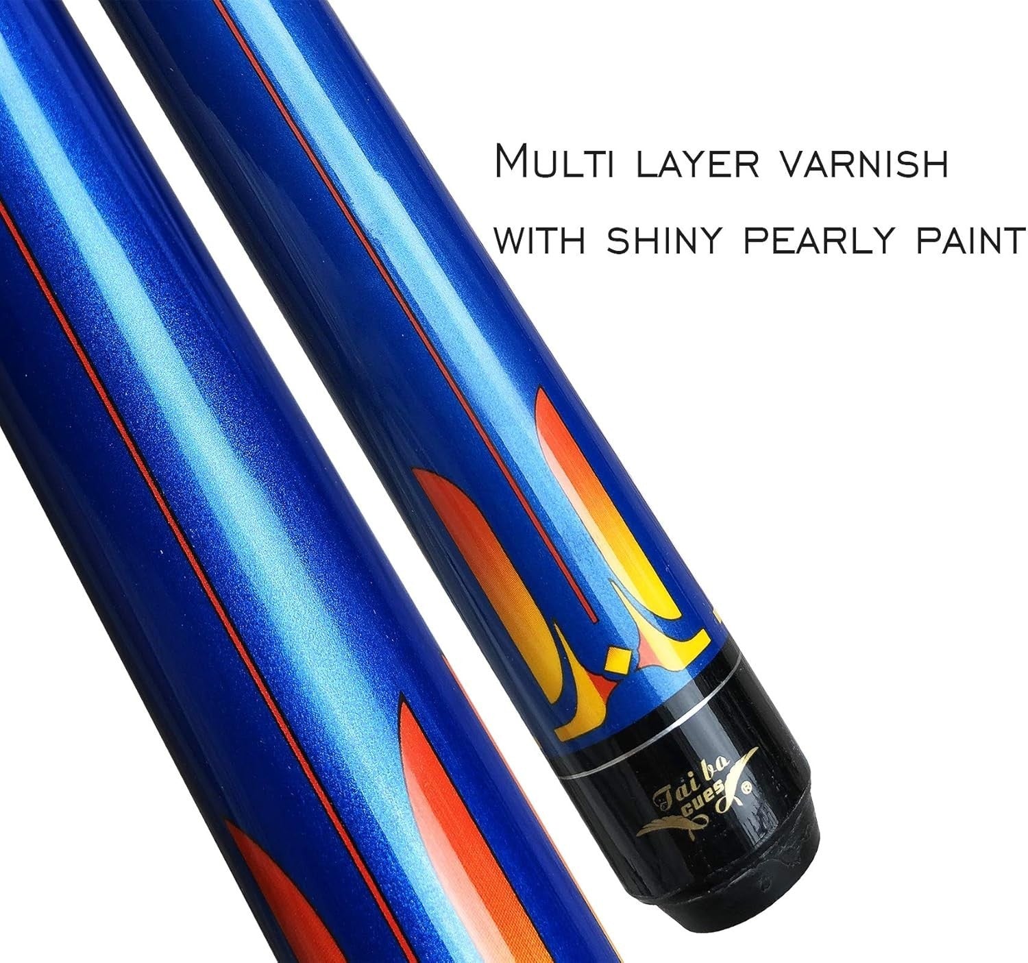 48in Kids Pool Cue Blue 18oz Maple Carbon Fiber 13mm Tip