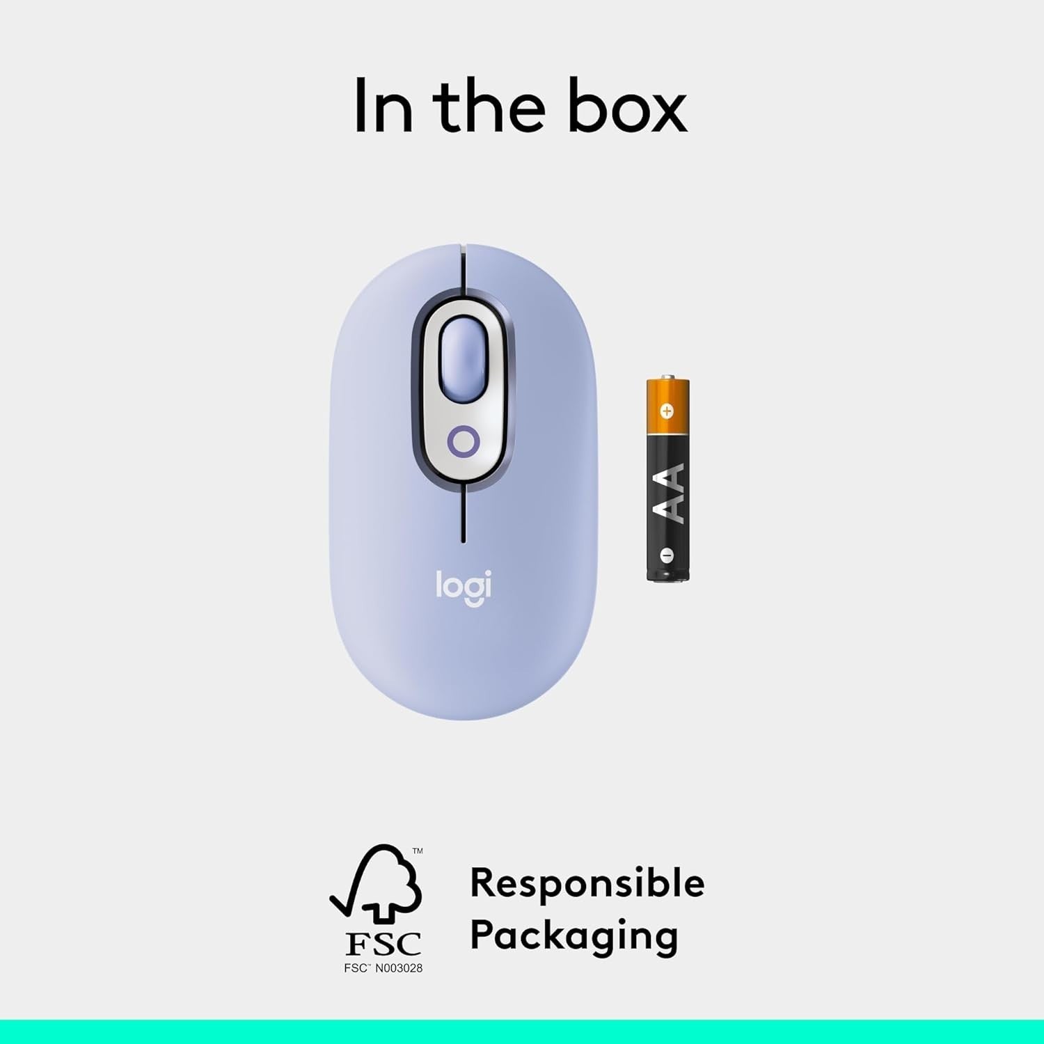 Compact Wireless Bluetooth Mouse Quiet Click Multi Device Lilac
