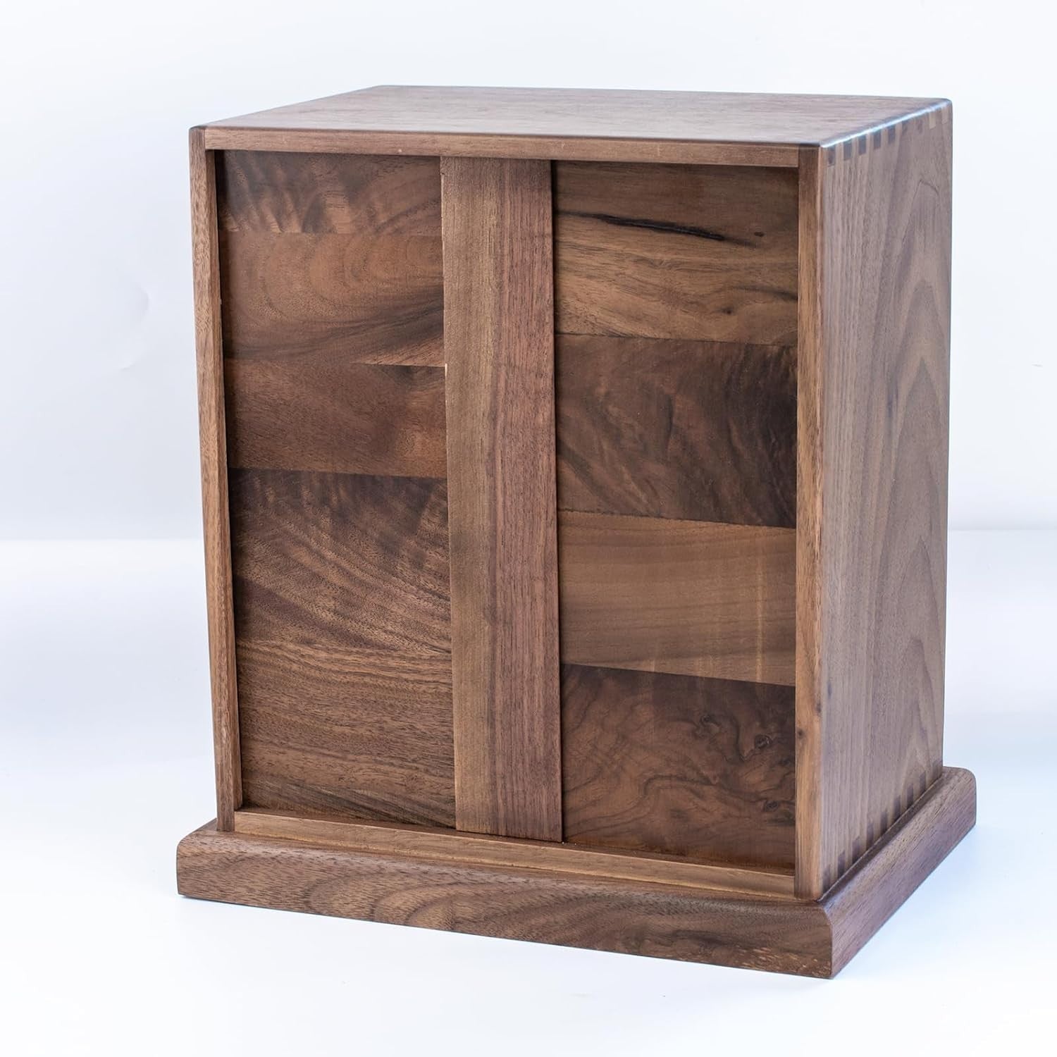 Black Walnut Jewelry Cabinet 5 Drawer Luxury Wooden Organizer Armoire