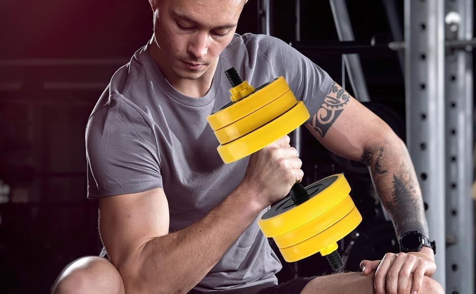 33LB 2-in-1 Adjustable Dumbbell & Barbell Set Foam Grip Home Gym