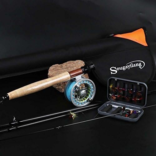 9ft Fly Fishing Rod & Reel Combo – Carbon 4-Section Freshwater Kit Silver