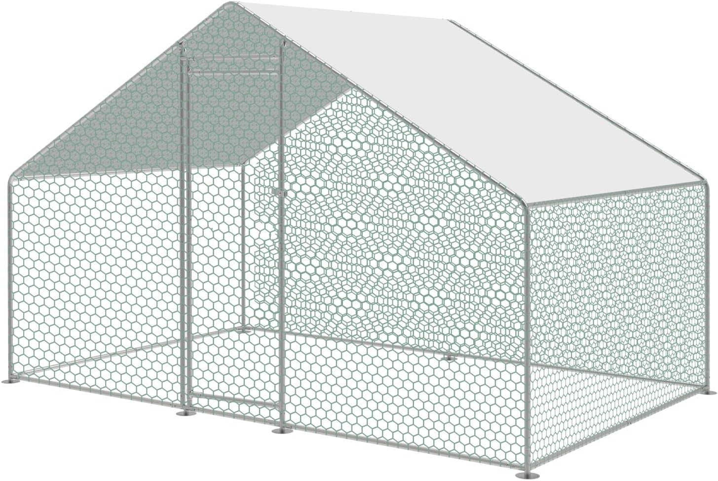 2x3m Walk In Chicken Run Metal Pet Enclosure 195cm