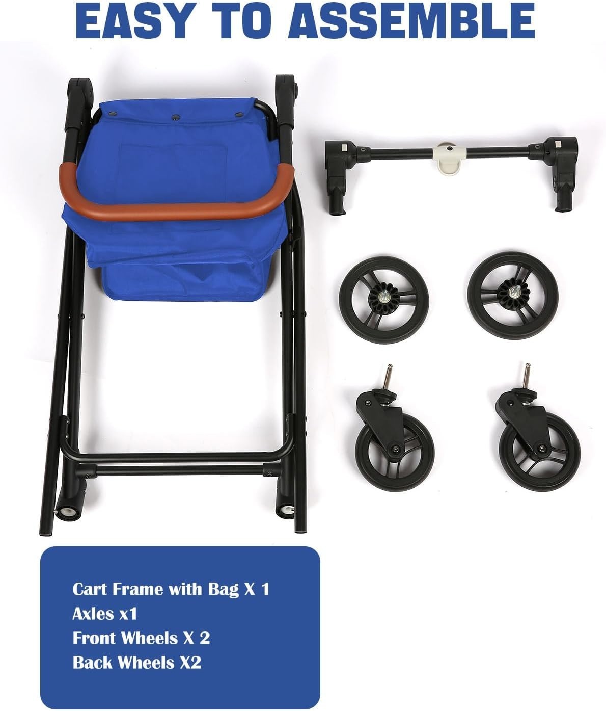 Heavy Duty Shopping Trolley Large Capacity Foldable Cart