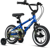 12 Inch Kids BMX Bike Boys Bicycle Training Wheels Bell Blue Age 2-4
